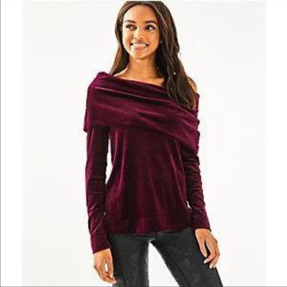 Lilly Pulitzer Cabernet Berry Belinda Pullover